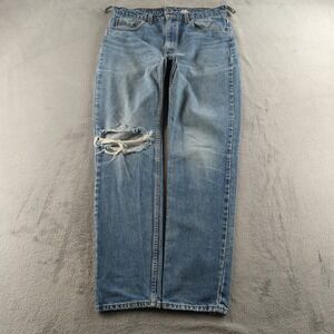 Vintage 90s Levis Jeans 38x34 (Fits 34x34) Blue Faded Distressed 512 Straight